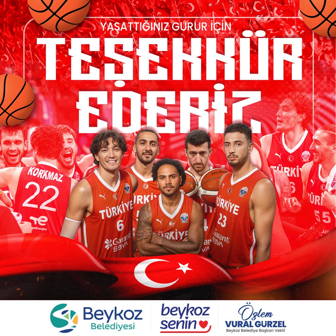 🇹🇷 TEŞEKKÜRLER 12 DEV ADAM!

🏀 EuroBasket 2025’in finalinde gösterdiğiniz mücadele ve yürekle milyonlara unutulmaz bir gurur yaşattınız.

✨ Bu yolculuk; gençlerimize ilham, ülkemize onur oldu. İyi ki varsınız! ❤️

#MilliTakım #12DevAdam
