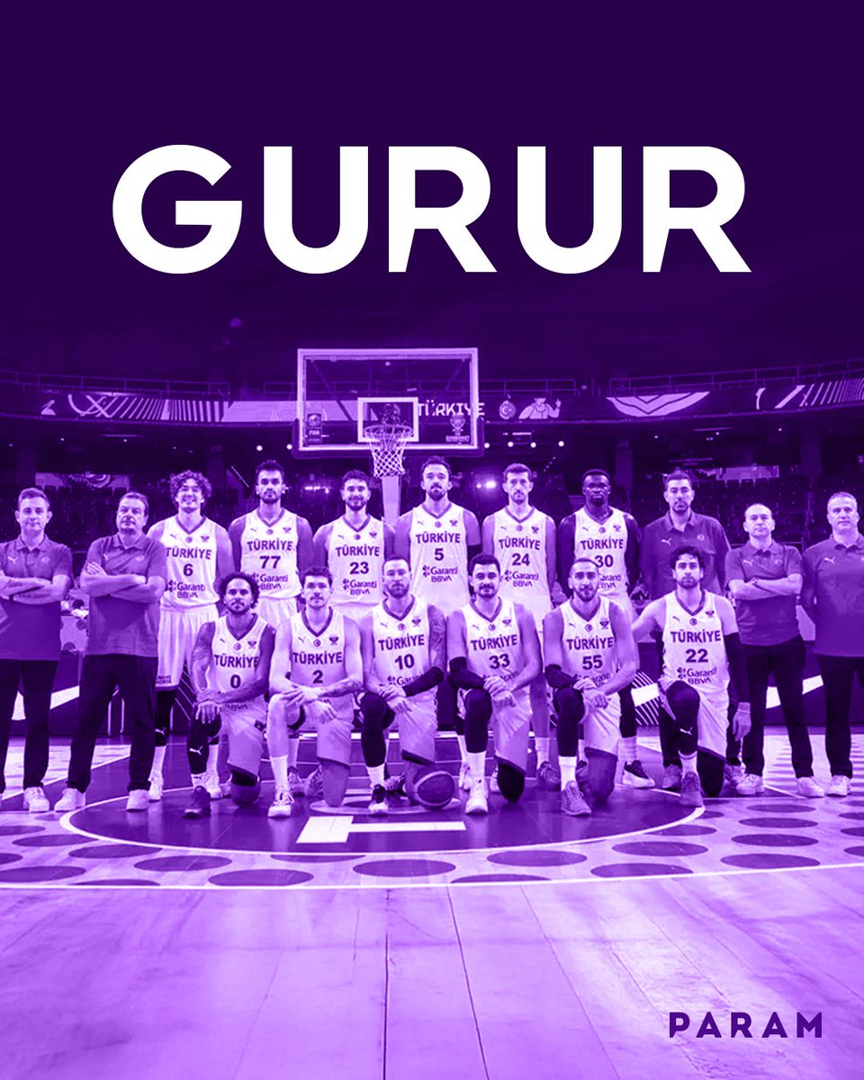 paramcomtr's tweet photo. Gurur! 💜
FIBA 2025 Avrupa Basketbol Şampiyonası’nda final mutluluğunu bize yaşatan, gümüş madalya ile ülkemizi gururlandıran A Milli Erkek Basketbol Takımımıza sonsuz teşekkürler.  🇹🇷
#Param #GururdanFazlası https://t.co/hhcVmFrtzO