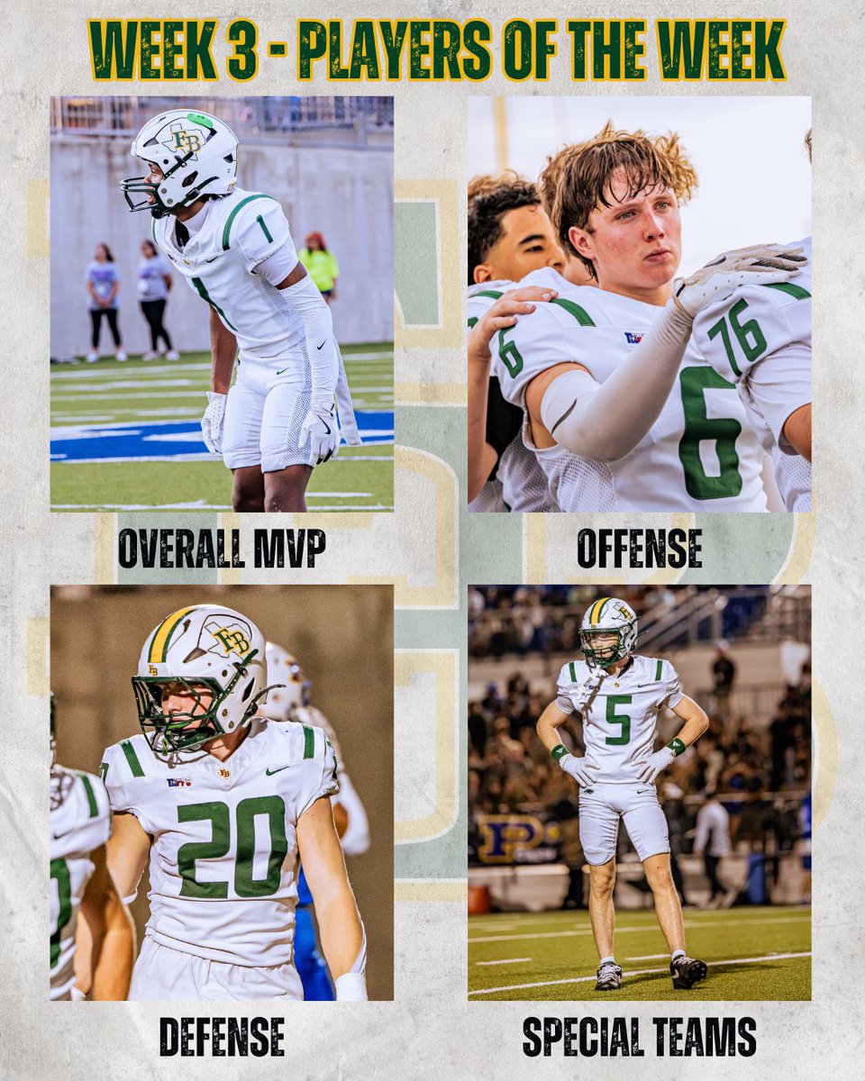 🚨 Players Of The Week 🚨

Overall MVP: <a href="/DonnieAveryJr1/">Donnie Avery Jr</a> 
Offense: <a href="/Pwad2026/">Patrick Wadlington</a> 
Defense: <a href="/will_kipp20/">William Kipp</a> 
Special Teams: <a href="/28Dylan_Cooper/">Dylan Cooper</a> 

#TogetherWeSoar 🦅