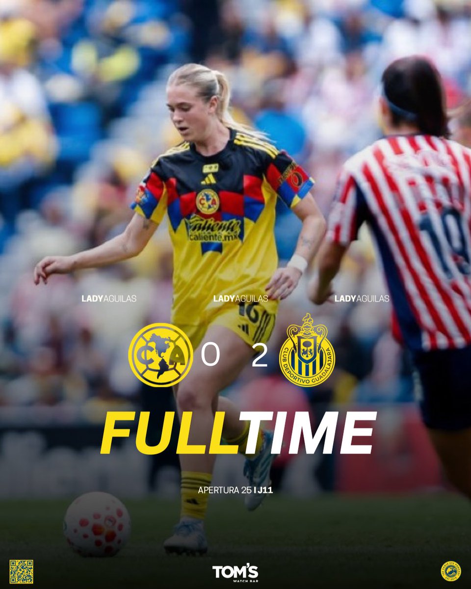 A Clasico Nacional to forget.

#LadyAguilas 🎀🦅 #ClubAmerica