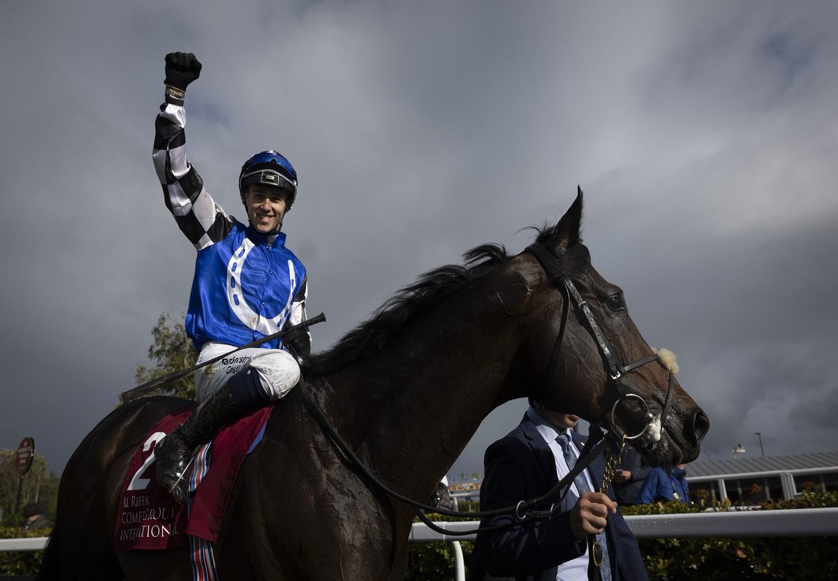 kevinblake2011's tweet image. Three years to the day since Al Riffa won the National Stakes as a two-year-old, he wins the Irish St Leger in imperious style over double the distance. An unprecedented double?! He has already raced on three continents. Now he’ll look to conquer the fourth in the Melbourne Cup.