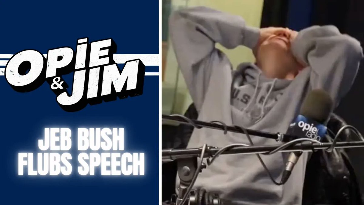 opieandanthony's tweet photo. During the 2016 Election, Jeb Bush flubbed his speech.
VIDEO: https://t.co/X4NykGIYaV
#OpieandAnthony #JebBush #Blooper https://t.co/SZA79rMlNo