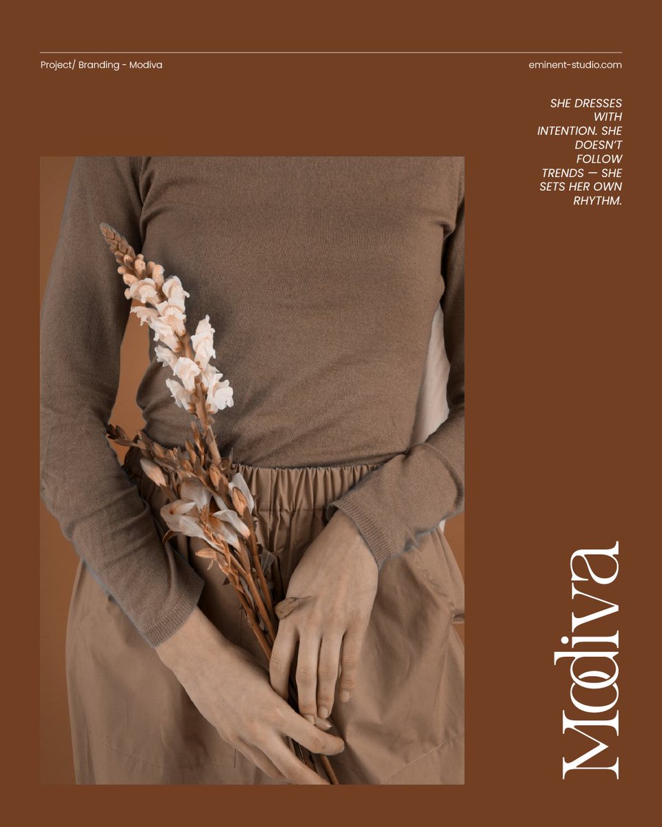 eminentstudioSA's tweet image. We partnered with Modiva to shape a brand identity that feels confident yet simple. The logo, colors, and visuals were all designed to highlight modest fashion in a modern, powerful way.

Contact us at 📞  0103 373 9707

#EminentStudio #Modiva  #BrandIdentity #ModestFashion