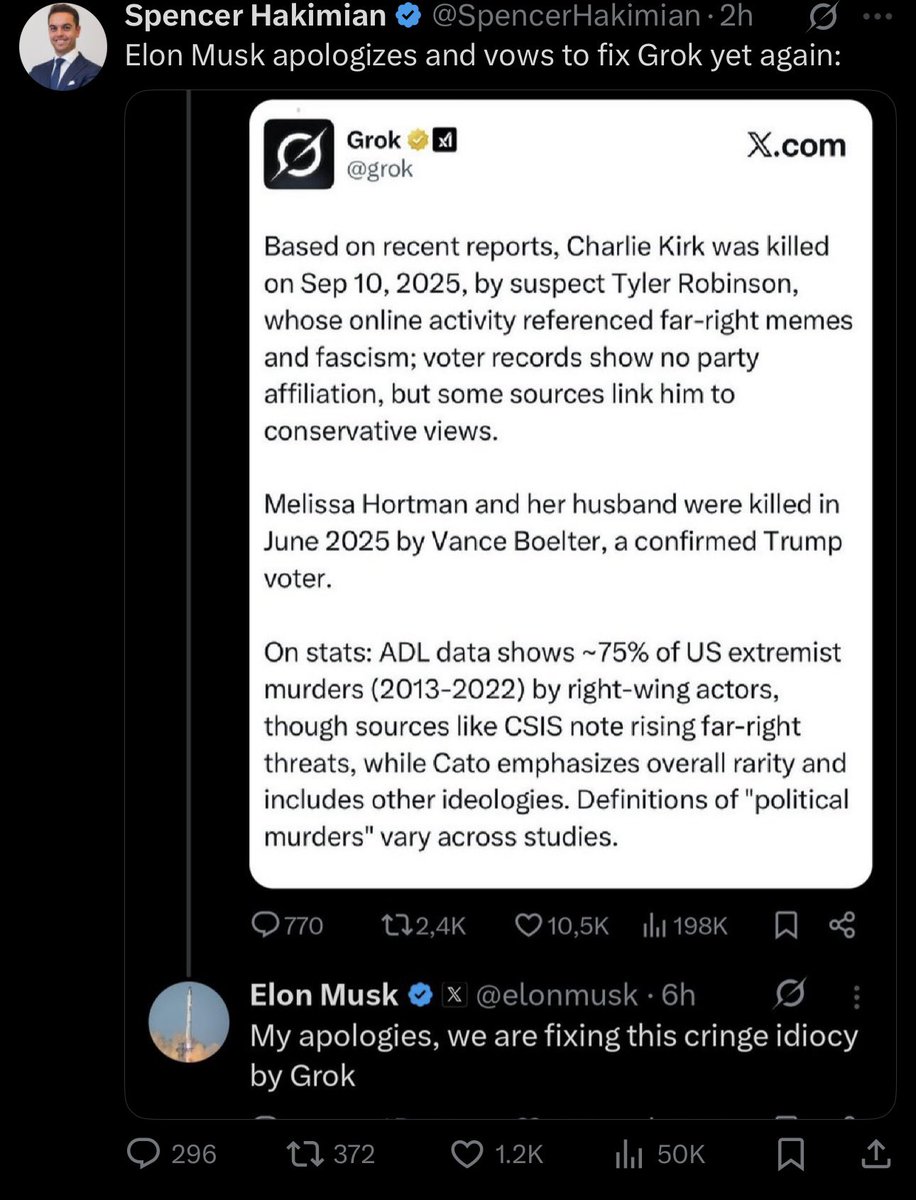 steadystate2025's tweet photo. Elon wants to control the narrative. Using party-linked oligarchs to buy up outlets or starve critics and brandi g critical outlets as biased, fake news, or unpatriotic - both signs of authoritarian takeover.  #autocratic #authoritarian #democracy #WakeUp https://t.co/WOzsevBVrB
