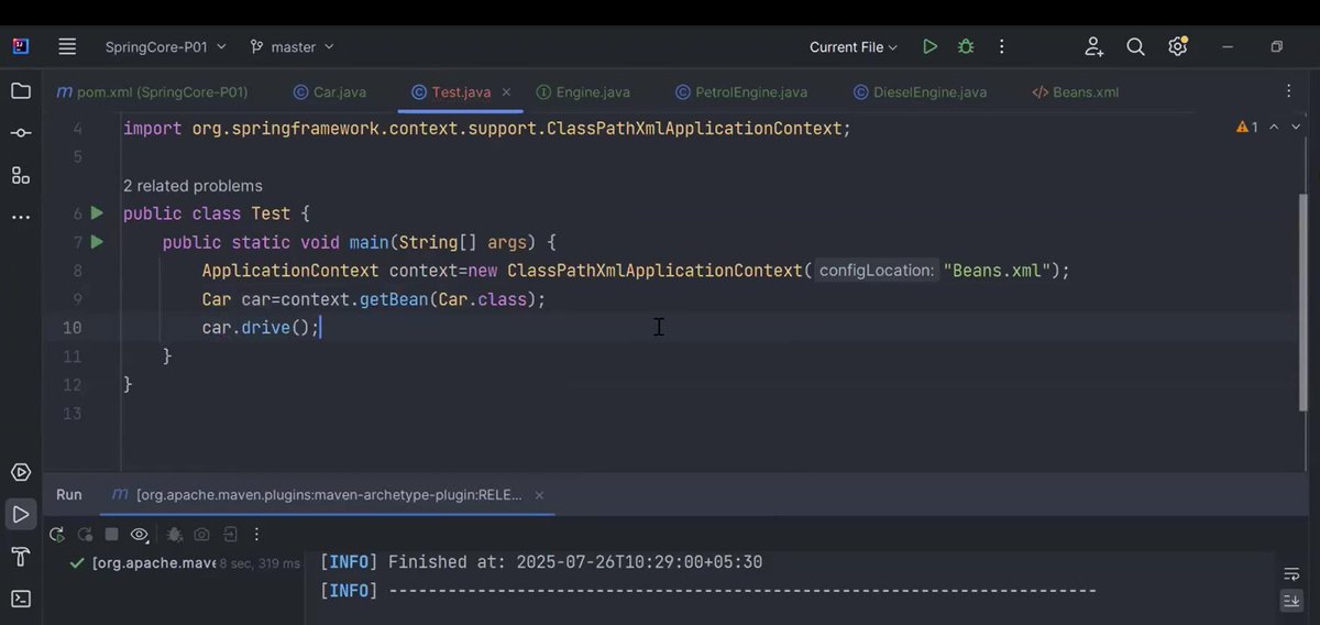MayankSang253's tweet photo. 🚀 Day 18 of my Java Full Stack Journey
-->IOC Container creates,manages,and Injects beans into POJO Classes
-->Decoupled Code With Spring
#Java #Spring #IoC #POJO #FullStackDeveloper #100DaysOfCode https://t.co/jwIi6p2U7j