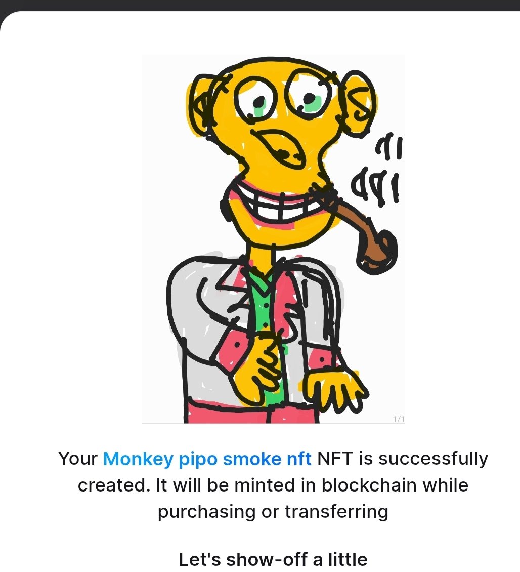 nftnmft's tweet photo. I've just created "Monkey pipo smoke nft" collectible! https://t.co/8RoaWIBlCh #rarible via @rarible
#nft #kesfet #support #nftcreator #opensea #rarible #buynft #nftselller #NFTArt https://t.co/jHRLkITVrP
