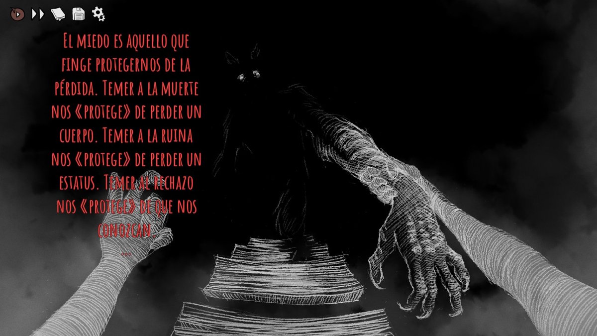 Stark_Kaira's tweet photo. Pero lo que más me flipa de todo es la forma en la que combina narrativa y filosofía: la princesa no solo habla, te confronta. Te lanza frases sobre identidad, poder, amor, miedo… frases que te remueven por dentro. #SlayPrincess https://t.co/NMvVHdF8Vx
