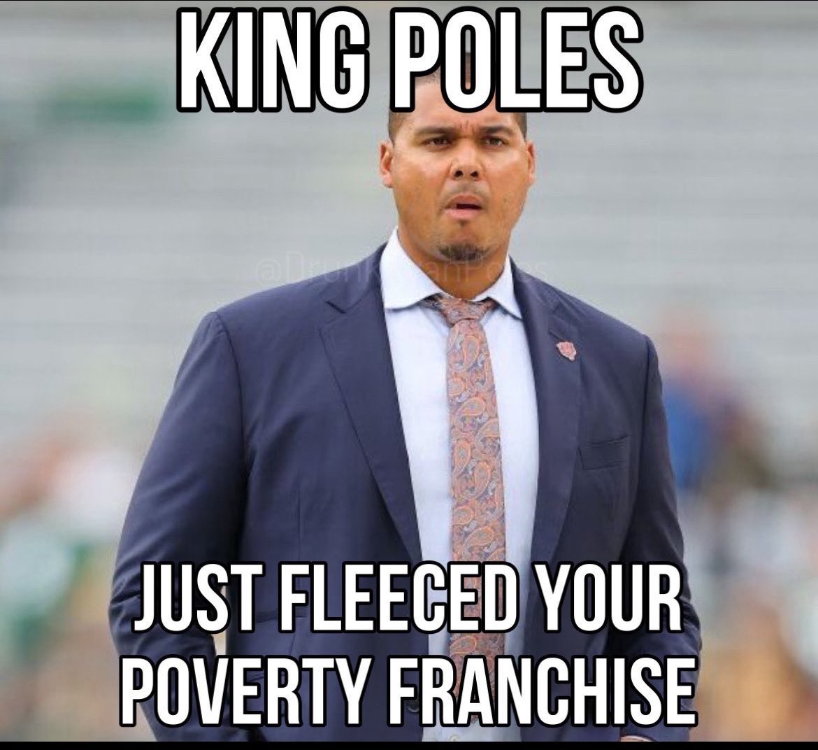 Section344Lions's tweet photo. The Chicago Bears are now 3-17 within the NFC North since Ryan Poles said: 

"We are going to take the North and never give it back"

#LetPolesCook https://t.co/sEvbVjIA57