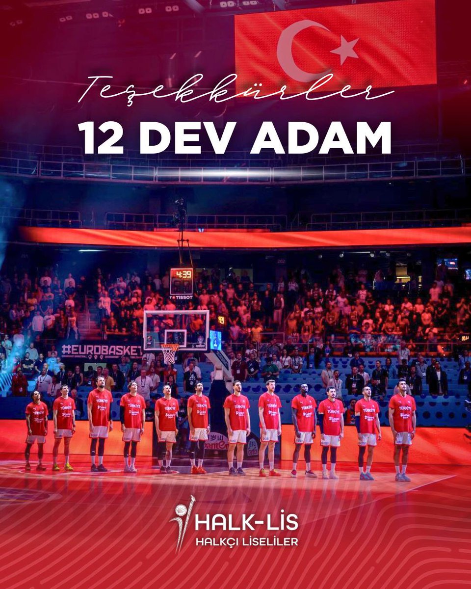 🇹🇷 12 Dev Adam’a sonsuz teşekkürler!

Sahadaki mücadelenizle gurur duyduk, azminizle umutlandık.
Avrupa Şampiyonası’nda ikincilikle dönseniz de, bizim için her zaman birincisiniz. ❤️🏀