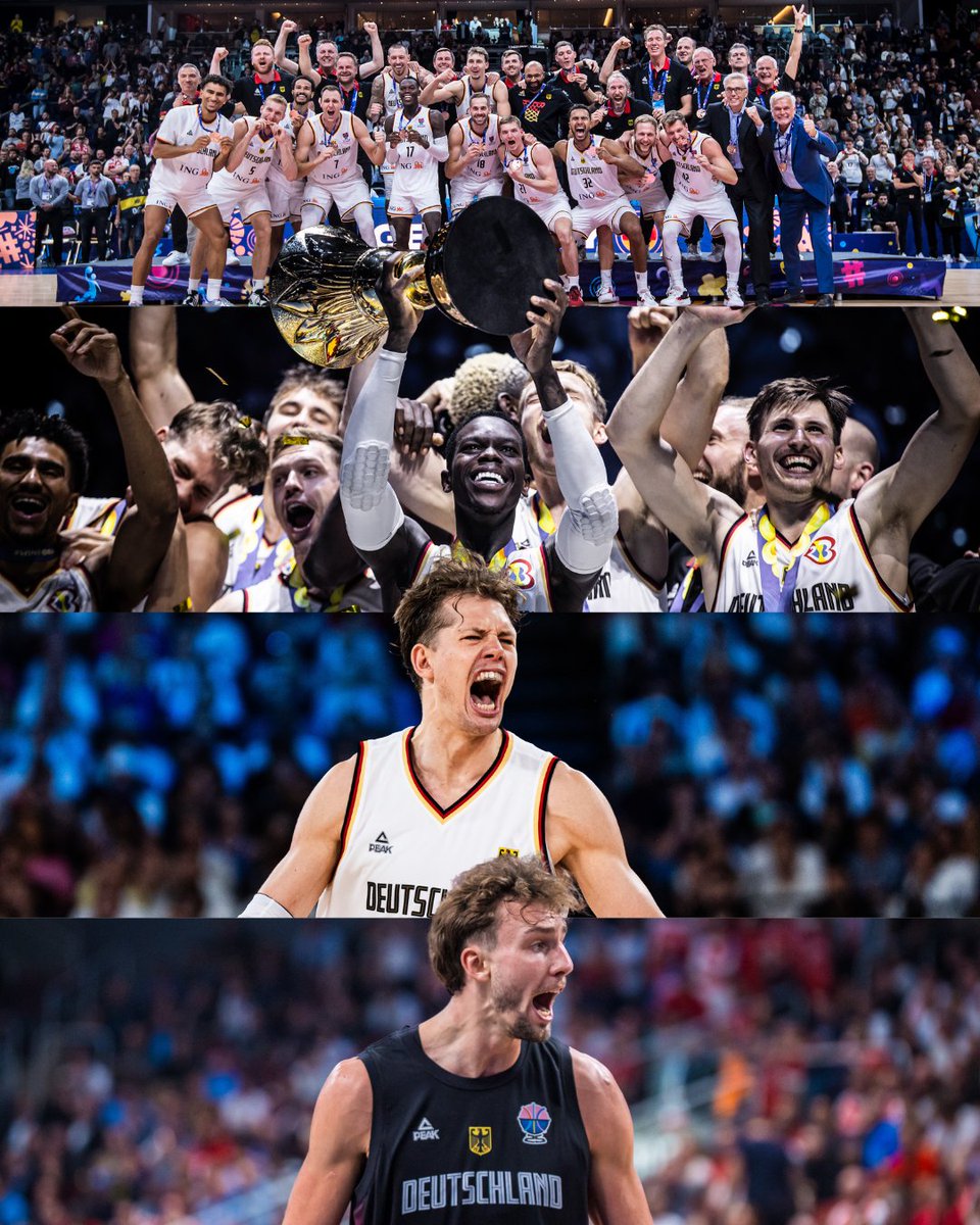 FIBA's tweet image. GERMAN BASKETBALL IS MAD SEXY. 🔥
2022 ➡️ #EuroBasket 🥉
2023 ➡️ #FIBAWC 🏆
2024 ➡️ #Paris2024 4️⃣
2025 ➡️ #EuroBasket 🏆