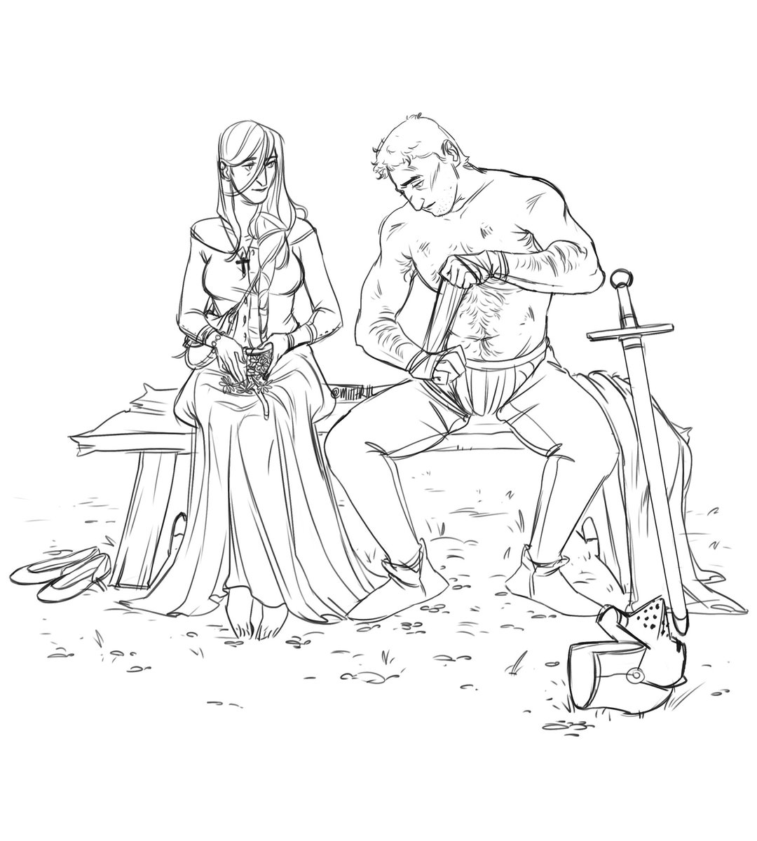 miithriil's tweet image. KCD OC posting !! Yes that one in the first pic is Henry, I love the idea of Margherita and Henry being friends &amp;lt;3