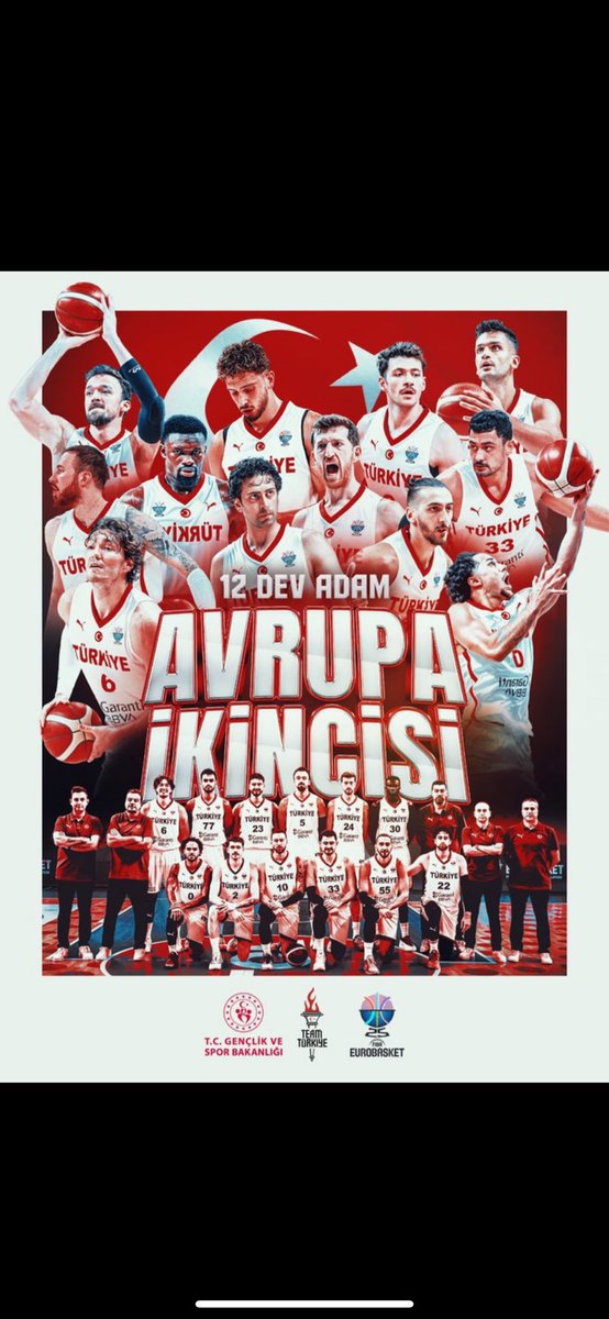 Başarılı bir basketbol ülkesiyiz, sonrası inşallah şampiyonluk olur. Tebrikler. #12DevAdam