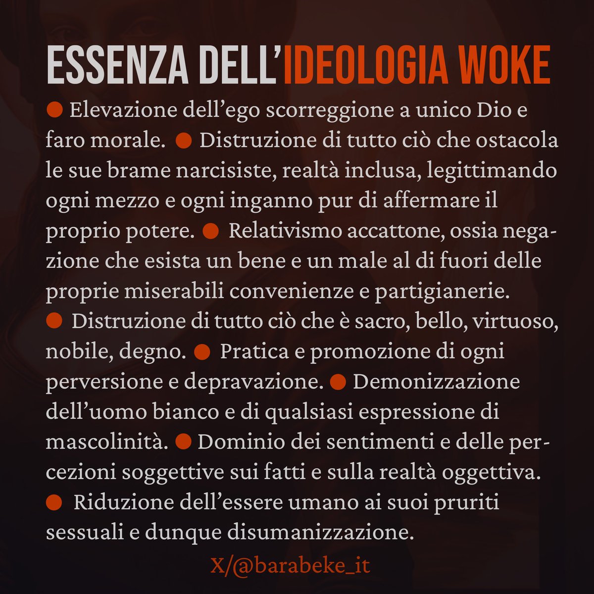 Barabeke (@barabeke_it) on Twitter photo <a href="/ProItalia_org/">Pro Italia</a> <a href="/repubblica/">Repubblica</a> Bugiardi maledetti. Le purghe, spinte in primis dai cittadini indignati, sono contro chi ha celebrato pubblicamente l’assassinio di Charlie Kirk. Ovvero le cagne infami, i pervertiti e i pedofili che rispondono alla seguente ideologia da bestie di satana meglio nota come “woke”. <a href="/ProItalia_org/">Pro Italia</a> <a href="/repubblica/">Repubblica</a> Bugiardi maledetti. Le purghe, spinte in primis dai cittadini indignati, sono contro chi ha celebrato pubblicamente l’assassinio di Charlie Kirk. Ovvero le cagne infami, i pervertiti e i pedofili che rispondono alla seguente ideologia da bestie di satana meglio nota come “woke”.
