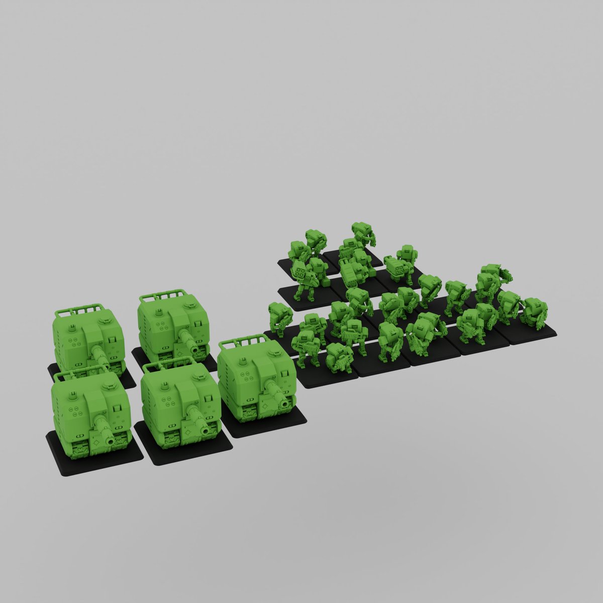 FilamentioJojo's tweet photo. Tomorrow is the day we celebrate our Patreon's first anniversary!
Block State and Sphere Nation have developed magnificently :D
Here you see the whole Block State Army and examples of the Core Army
#blockwar #filamentio #3DPrinting #wargaming #wargames #paintingminiatures https://t.co/epV1CZ5t5V