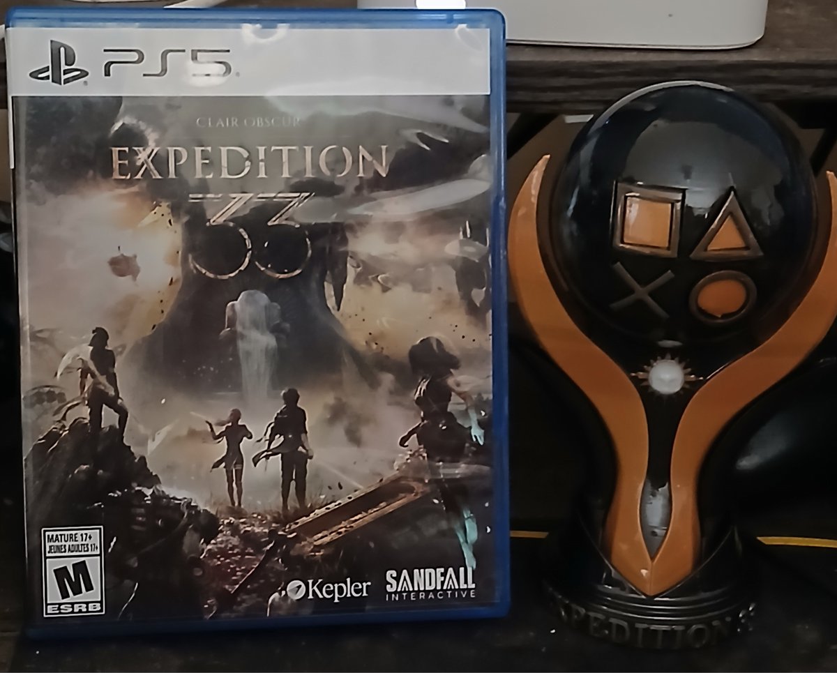 Got a real life platinum to go with my virtual platinum of Expedition 33! Thanks to <a href="/iamrobtv/">Rob</a>  for promoting <a href="/GrimsPlatDesign/">Grim's Platinum Designs</a> I have something new to start collecting. Brilliant work!