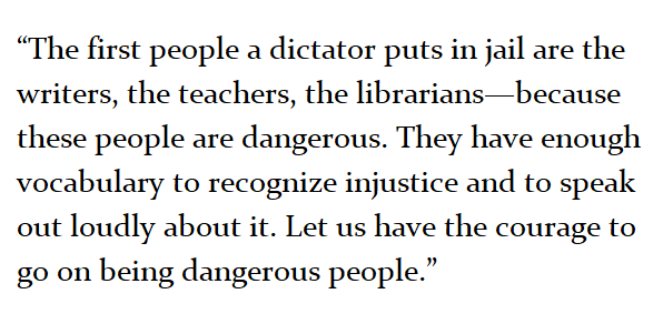 Madeleine L'Engle; only a literate people can be truly free