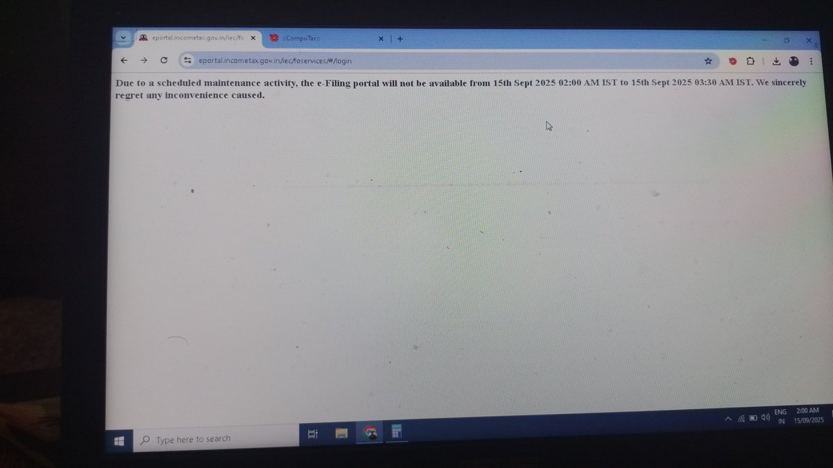 krishgkp's tweet photo. Site Under Maintenance @IncomeTaxIndia #extend_ITR_TAR_duedates #extend_due_dates_immediately #INCOMETAXPORTAL #incometaxreturn #ExtendDueDate https://t.co/zEXDLf4mX8