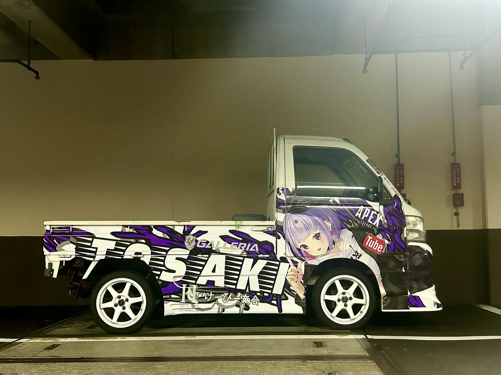 コバヤシヒロヒコ油彩画　花車 マイカー