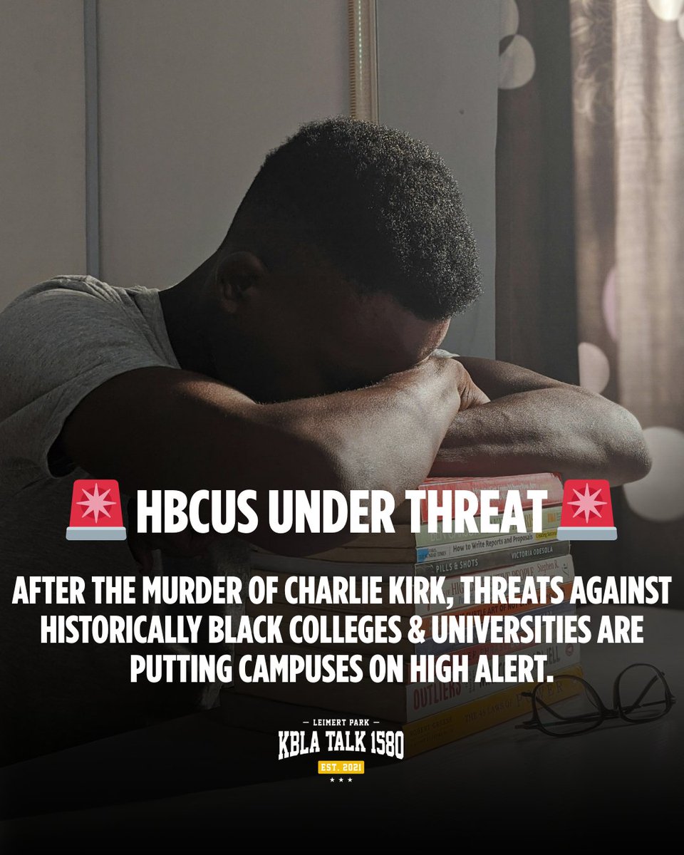 We stand with HBCUs ✊🏾 In the wake of growing threats, Black students deserve safety, protection, and the freedom to learn without fear. 

For updates and coverage you can trust, follow <a href="/kbla1580/">KBLA 1580 - on 🧵 @KBLA1580</a>.