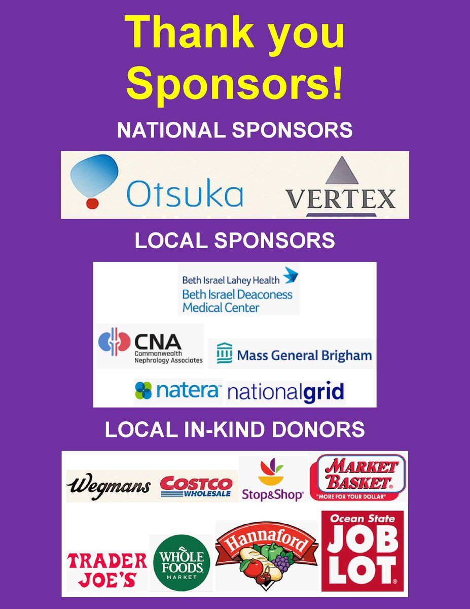 NewEnglandPkd's tweet photo. ๐โจ Weโre grateful to our #BostonWalkforPKD sponsors for fueling the fight to #EndPKD! Your generosity makes every step more powerful and every hope brighter. ๐๐
๐ National Sponsors
#Otsuka #Vertex
๐ฅ Local Sponsors
#BethIsraelLaheyHealth #BethIsraelDeaconessMedicalCenter #CND (#CommonwealthNephrologyAssociation) #MassGeneralBrigham #Natera #NationalGrid
๐ Local In-Kind Donors
#Wegmans #Costco #StopAndShop #MarketBasket #WholeFoods #HannafordSupermarkets #OceanStateJobLot #TraderJoe
From food and prizes to critical support, each of you helped bring our community together to walk with purpose and passion. THANK YOU for standing with us to end PKD! ๐
#PKDCommunity #PKDFoundation #FundraisingForACure #BostonEvents #WalkForACure