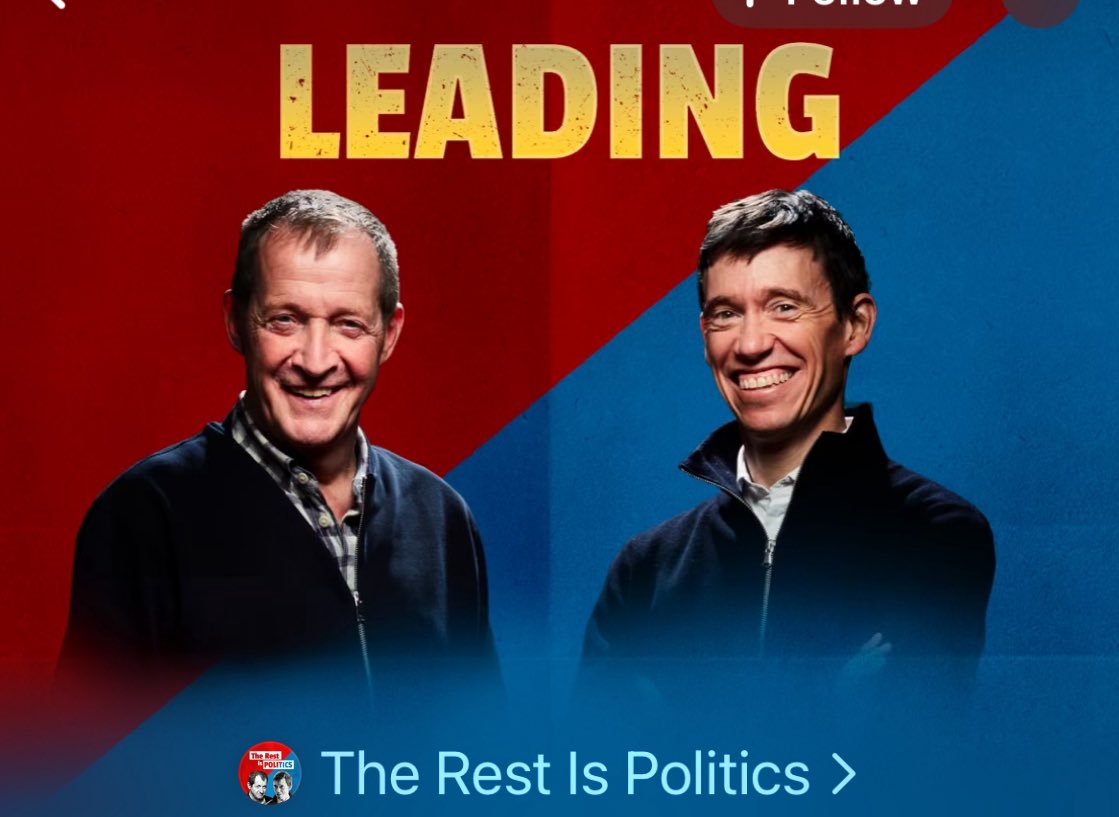 For those working with and/or concerned for children - this episode of The Rest Is Politics is an important listen. James Elder is comms chief for UNICEF &amp; gives a graphic account of child suffering in Gaza. #dontturnaway

podcasts.apple.com/gb/podcast/the…