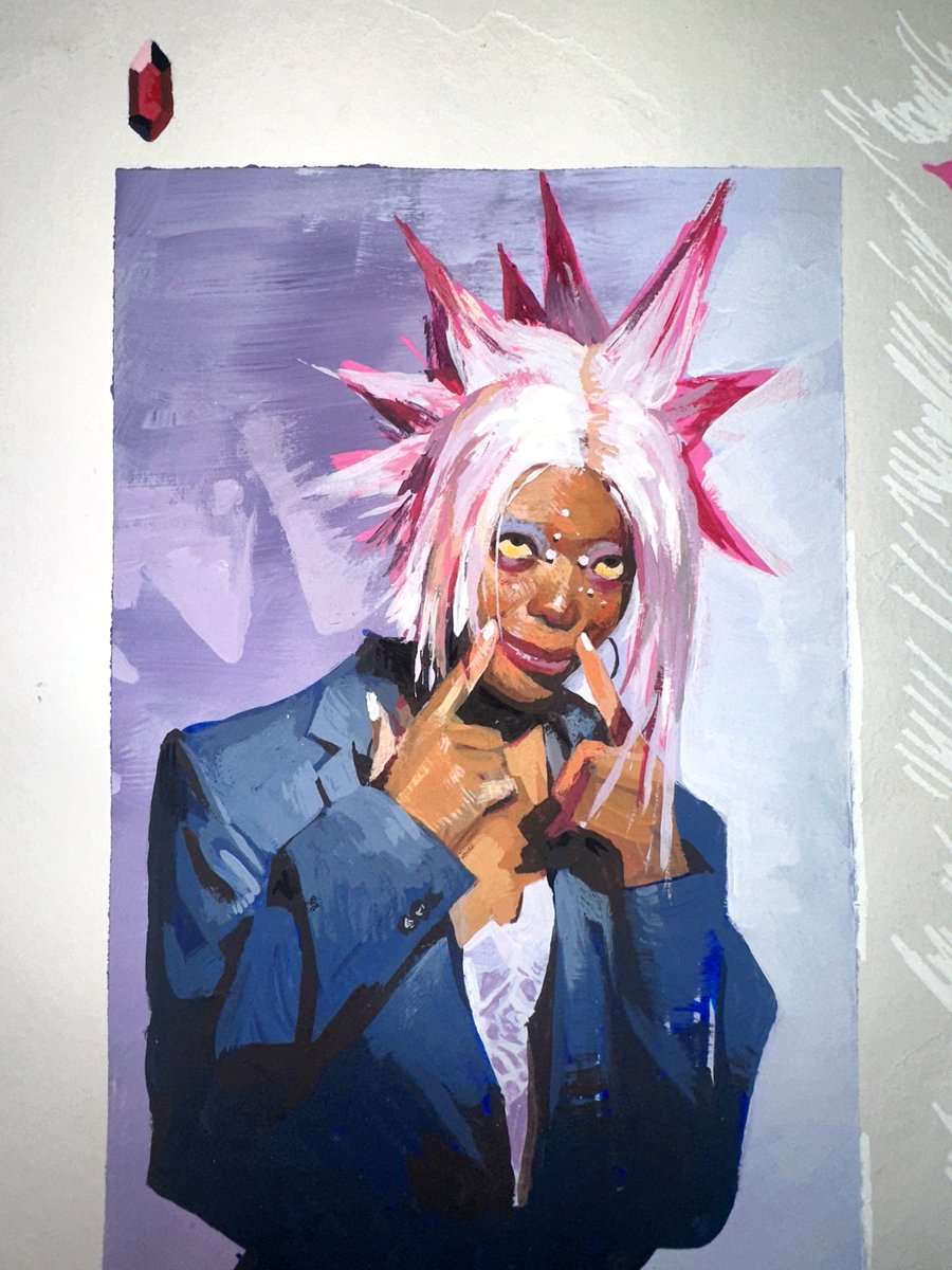 thirdnego's tweet photo. Did it on acrylics too, that lettering looks so cool to me @TiaCorine https://t.co/4l7yj6EatU