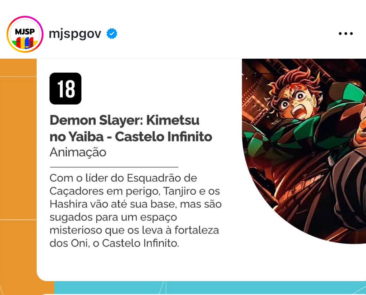 viciadainseries's tweet photo. É um verdadeiro absurdo isso @mjspgov, ou melhor UMA PIADA!
Como uma animação, um anime pode ser ter uma indicação de +18 e um filme de terror ser +14??????!!!!!!!
Isso é uma falta de respeito com os fãs de Demon Slayer #DemonSlayer #kimetsunoyaiba #KIMETSUNOYAIBAINFINITYCASTLE https://t.co/KIdqjh31Zy