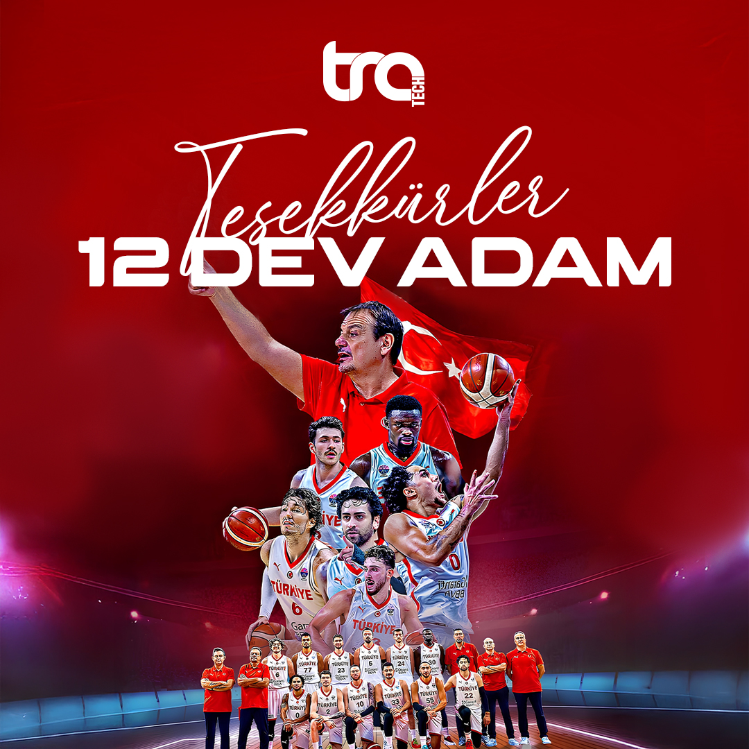 🏀 Teşekkürler 12 Dev Adam!

EuroBasket 2025’te final oynayarak gümüş madalya kazanan Milli Takımımıza sonsuz teşekkürler.

Sahada verdiğiniz mücadele ve yazdığınız tarih, milyonların kalbine kazındı. 🇹🇷🔥

#12DevAdam #EuroBasket2025