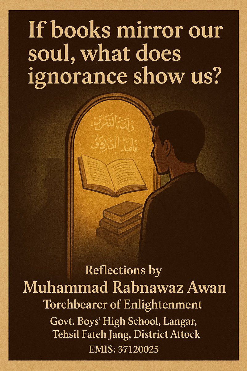rabnawazminhaj's tweet image. Books refine and reveal the best within us, while ignorance distorts and hides the truth of who we are.
#FaithAndLiteracy #FromComplianceToConscience #MirrorOfTheSoul #LightOverIgnorance #UnlockWisdom #JourneyOfReflection