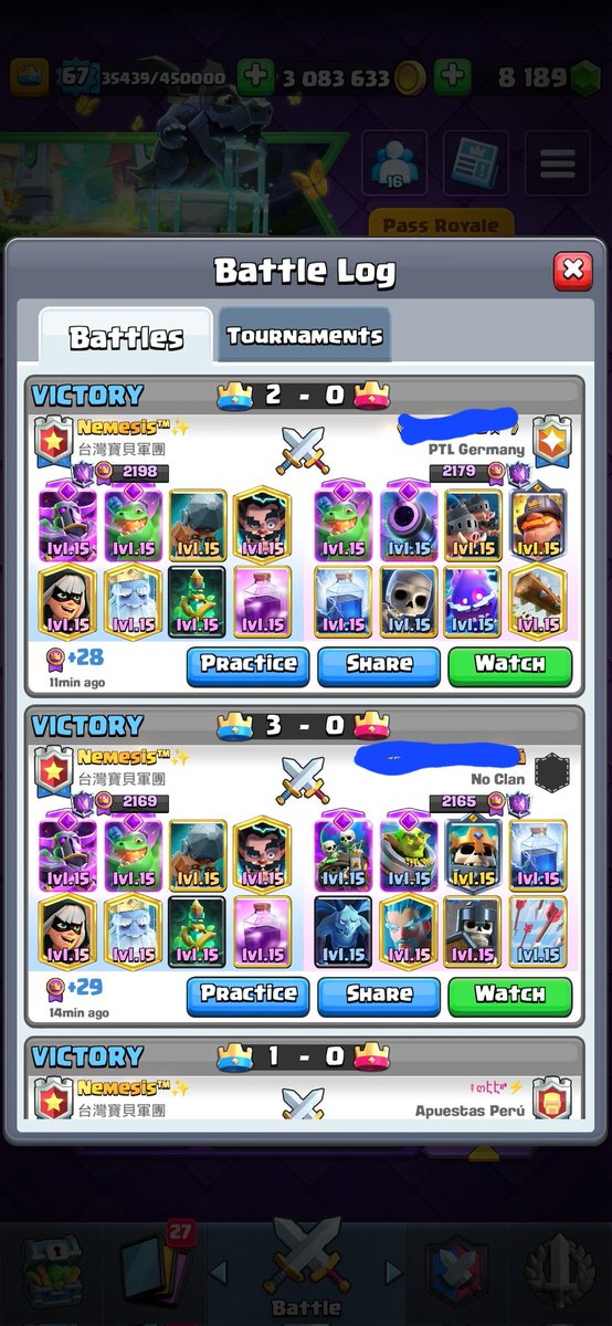 Nice 10 game winstreak with this Pekka deck