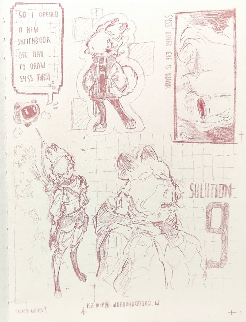 Kiserinn's tweet image. My sketchbooks are impossible to photograph but hey started a new bigger one