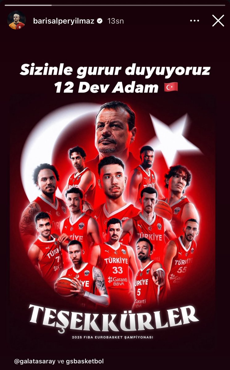 Barış Alper Yılmaz: “Sizinle gurur duyuyoruz. 🇹🇷”
