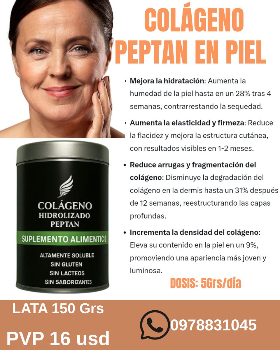 ivan196302's tweet photo. Amig@s incluir diariamente tan sólo 5grs de nuestro PEPTAN verán y sentirán sus beneficios!!!
Sin Gluten, Sin Azúcar, Sin Colorantes, Sin Saborizantes, Cero Grumos....PEPTAN es PEPTAN, la diferencia es notable!!! https://t.co/K36h2hgAXO
