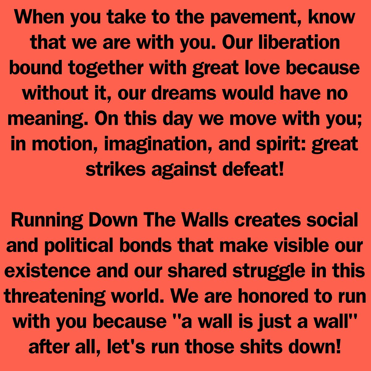 FreePandK's tweet image. Check out the new post up on our site and pass it around !

&quot;Peppy And Krystals Statement for Running Down The Walls 2025&quot;

The image included has an excerpt from the statement Peppy &amp;amp; Krystal wrote for this year&apos;s Running Down The Walls!

Solidarity!

freepeppyandkrystal.noblogs.org/post/2025/09/1…