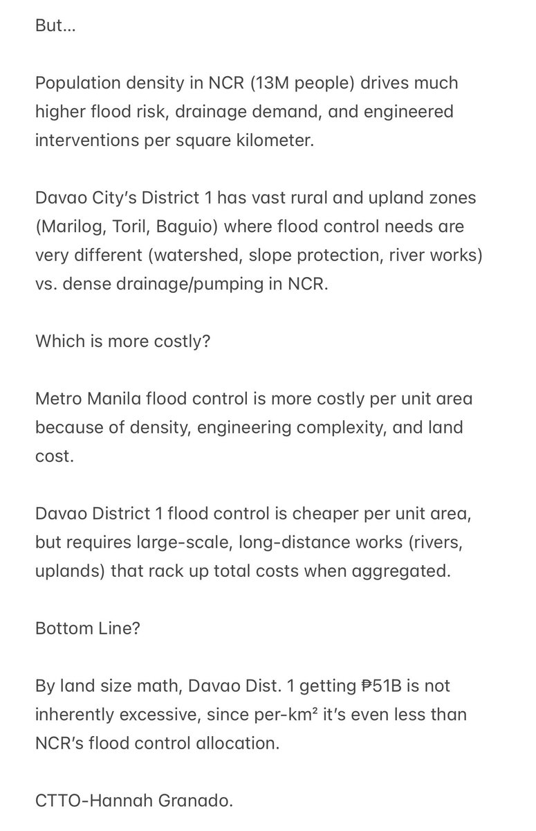 jay_carb's tweet photo. @YourGuyRye27 @digsan13 Hanapin niyo din kaya ang 52B ng Manila, di hamak na mas maliit ang Manila compared to Davao’s 1st district alone. https://t.co/ZFLUrxgifP
