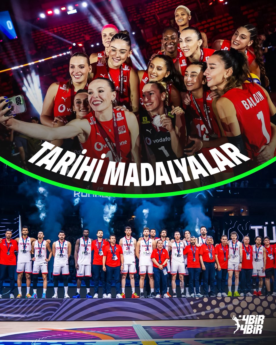 🇹🇷 𝐆𝐔𝐑𝐔𝐑 𝐃𝐎𝐋𝐔 𝐁𝐈̇𝐑 𝐘𝐀𝐙! TEŞEKKÜRLER FİLENİN SULTANLARI VE 12 DEV ADAM!

🥈 Filenin Sultanları, tarihimizde ilk kez Dünya Şampiyonası'nda gümüş madalya kazandı.

🥈 12 Dev Adam, EuroBasket'te gümüş madalya kazanarak 24 yıl aradan sonra yeniden madalya kazandı.