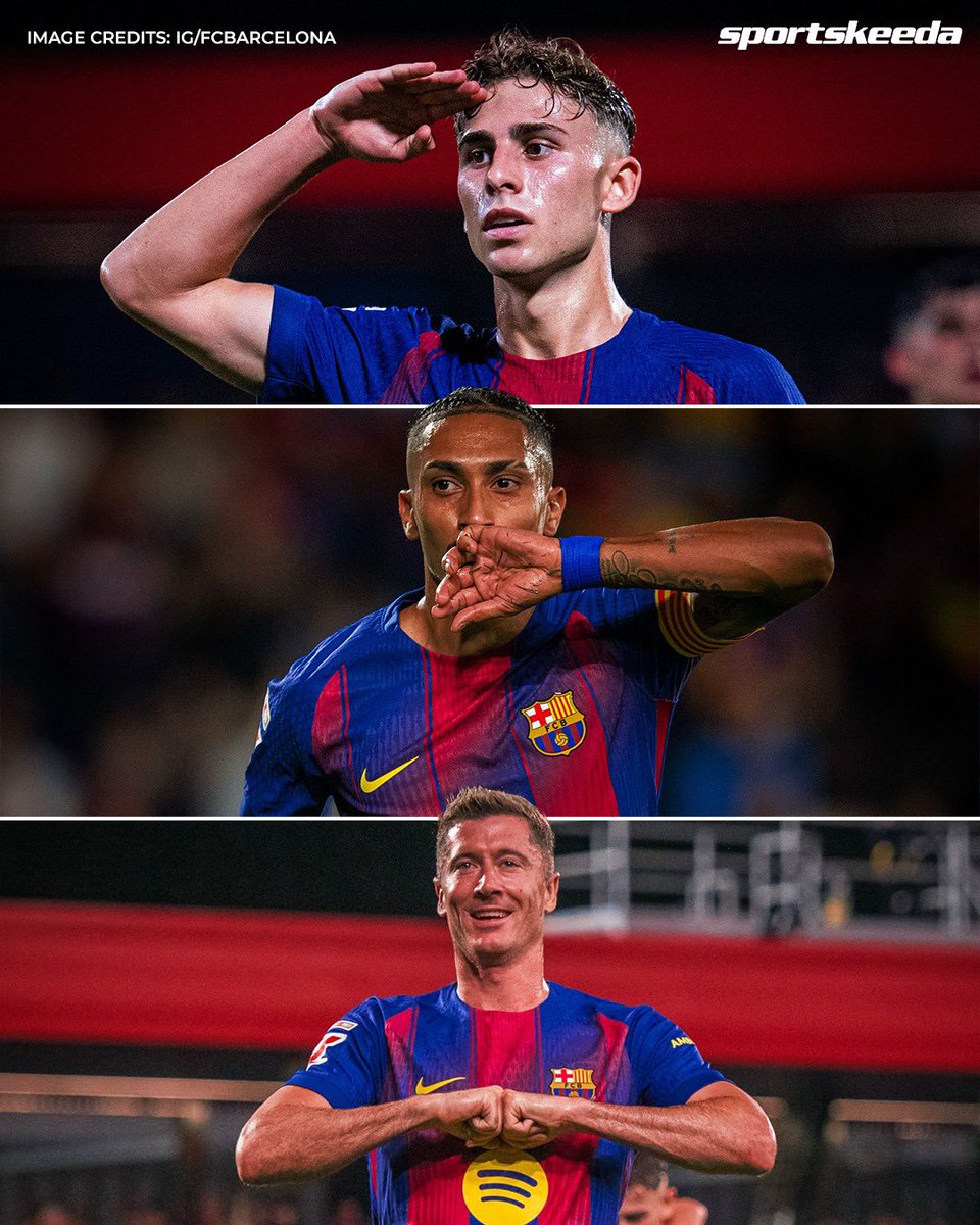 skworldfootball's tweet photo. BRACE FOR FERMIN LÓPEZ ⚽️🔥
BRACE FOR RAPHINHA ⚽️💥
BRACE FOR ROBERT LEWANDOWSKI ⚽️✨

Barcelona have completely run riot against Valencia! 🔥❤️💙

#FCBVAL #LaLiga #Football https://t.co/QFikiEKppd