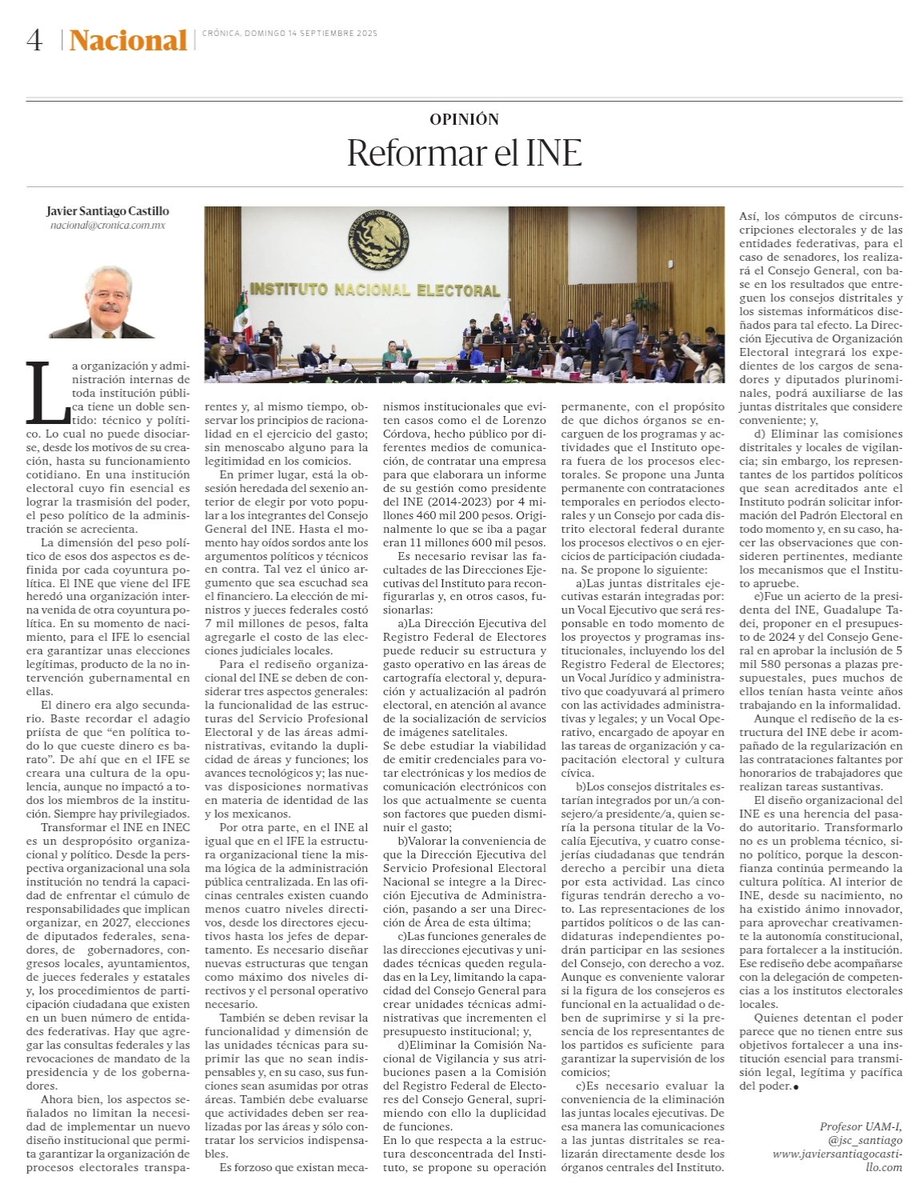El Centro de Estudios de la Democracia y Elecciones comparte el artículo del profesor investigador Javier Santiago castillo (<a href="/jsc_santiago/">Javier Santiago Castillo</a>) catedrático de la <a href="/UAM_Iztapalapa/">UAM Iztapalapa</a>.
