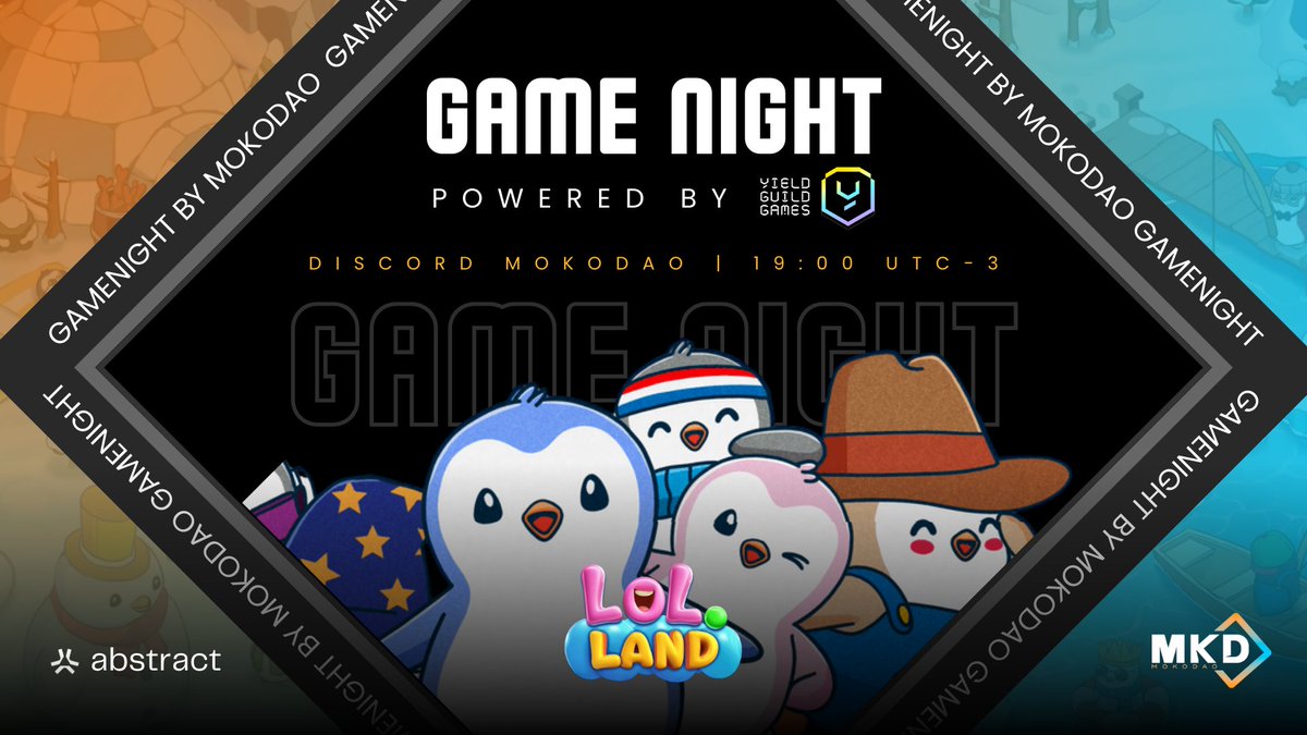 🎮<a href="/LOLLandGame/">LOL Land</a> GAME NIGHT

Our sunday gamenight of the casual board game for Web3 degens! 🎲✨

Access the <a href="/AbstractChain/">Abstract</a> website and join our Discord to play with us!

💰 $75 in rewards
📅 Today at 7 PM (UTC-3) 🇧🇷
📍 discord.gg/mokodaogg