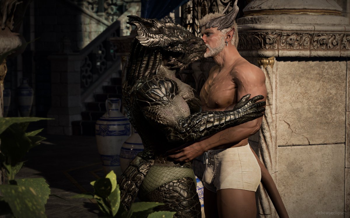 we needed more dragonborn x tiefling content 

(dragonborn belongs to <a href="/Myrverion/">Myrverion the Dilf Hunter</a>)
#bg3 #tav