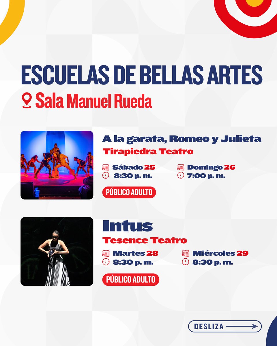 MiculturaRD's tweet photo. 🎟️ Ya puedes adquirir tus boletas para las funciones nacionales en la boletería del Teatro Nacional y, desde el 1 de octubre, estarán disponibles las de las producciones internacionales.+ https://t.co/tLsciRng4f