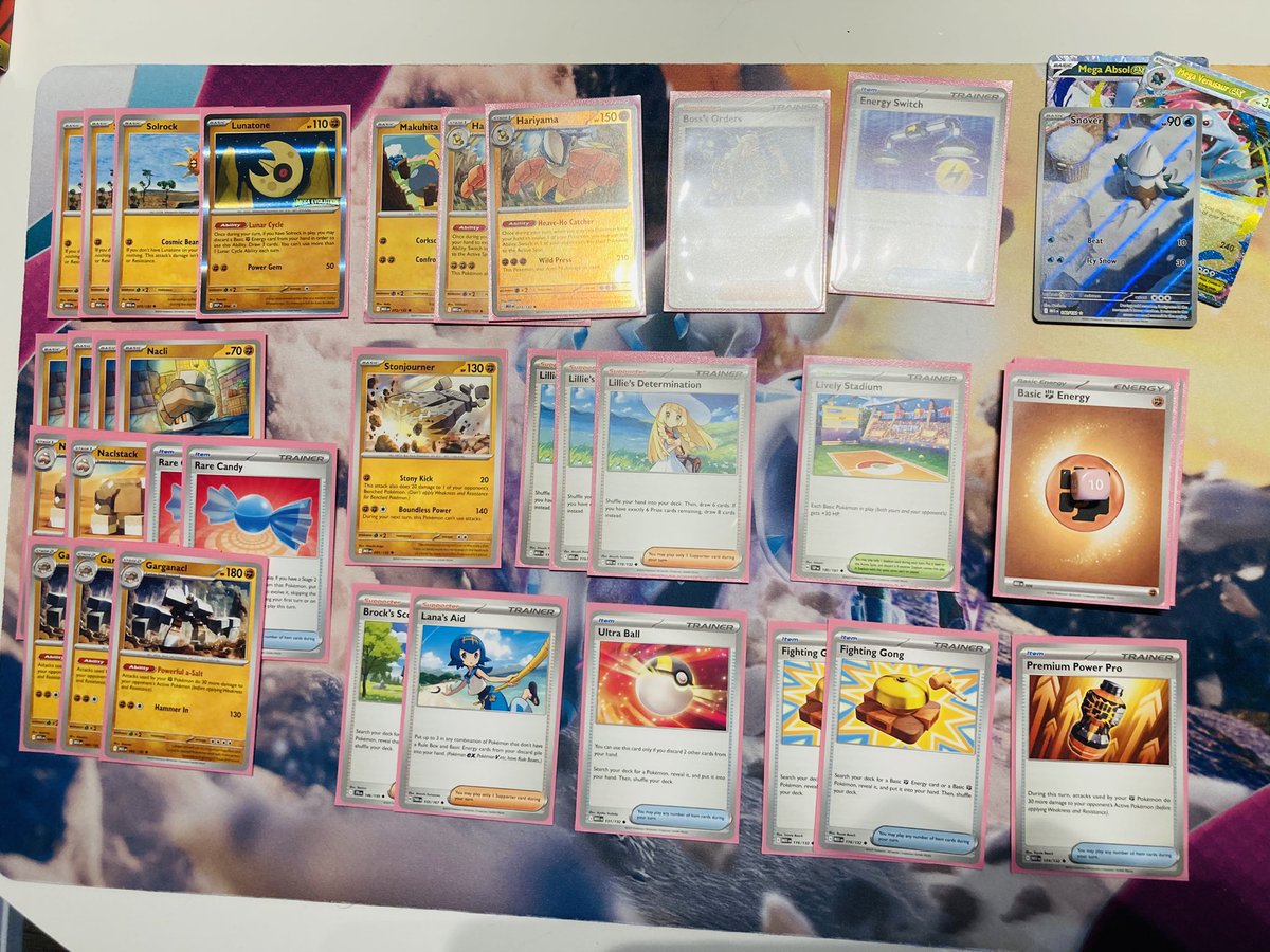 ShmuppyTiger's tweet photo. first time playing in a prerelease since temporal forces!
2/1/0, bubbled out of third if I’m understanding correctly 😭
L - inteleon
W - inteleon
W - psychic box
I thought I was cooking something with stonjourner! Garganacl OP.
#TRSWin https://t.co/ZlASQQQvKq