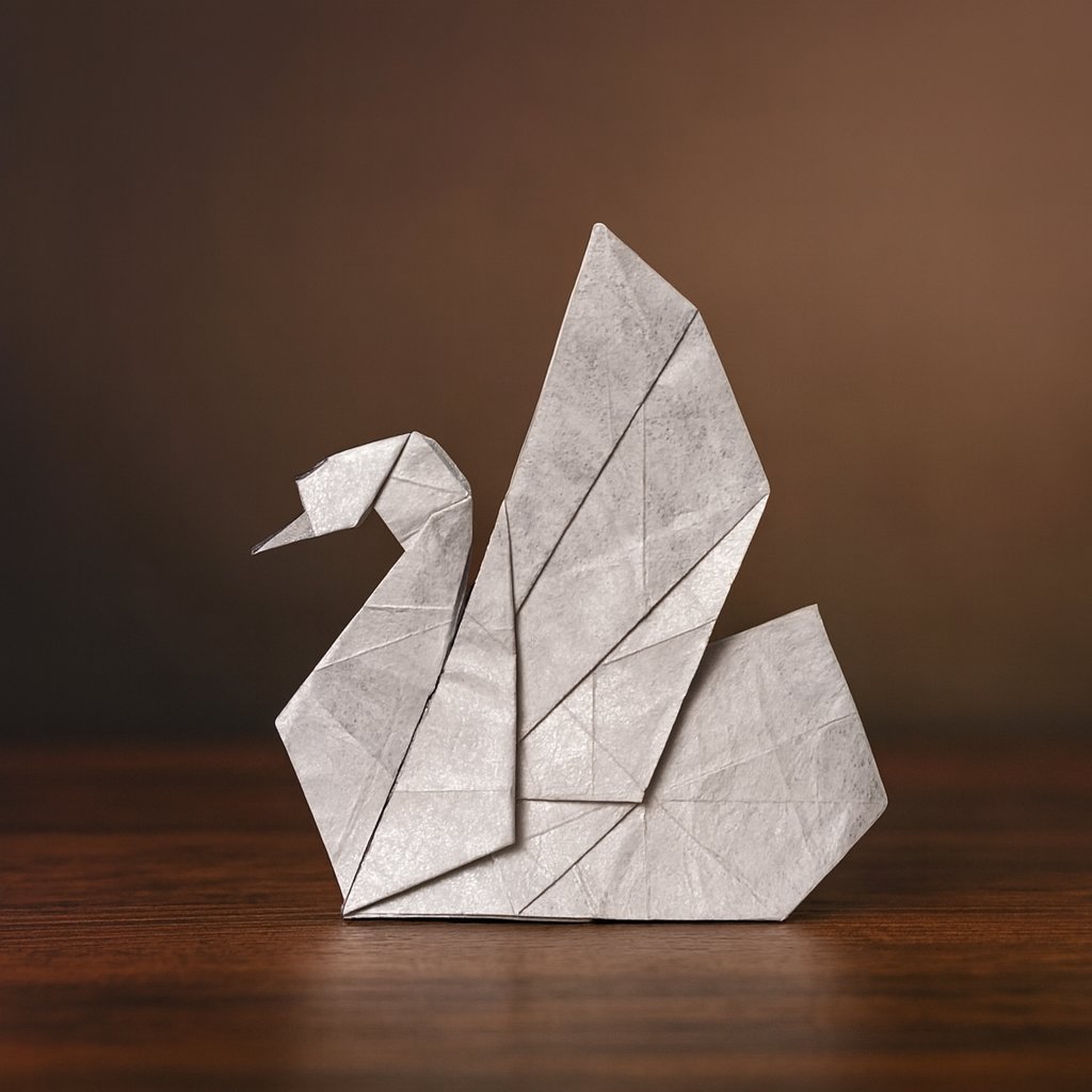 There is so many origami swan and this one is very new. Designed by Syn,  as usual the sequence is very good. 
Of course, if you prefer clear step by step instructions, maybe try the diagram of his pelican available here: origami-shop.com/pelicansyn-xml…
#synorigami #Origamishop #origami