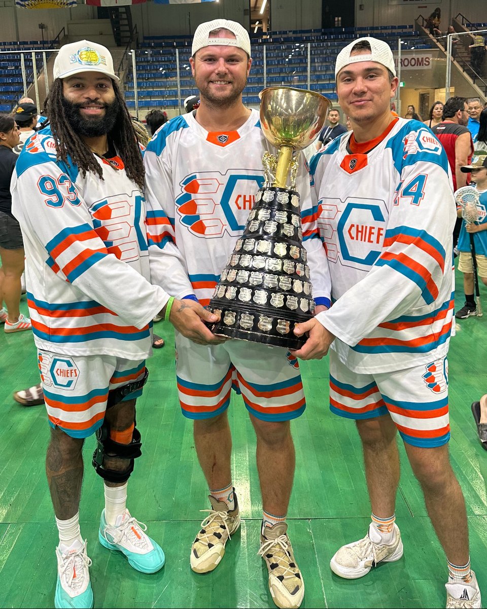 Congratulations to Latrell Harris, Brad Kri, and Justin Martin on winning the Mann Cup Sr. A Lacrosse Championship of Canada with the Six Nations Chiefs.

#MannCup | #Champions