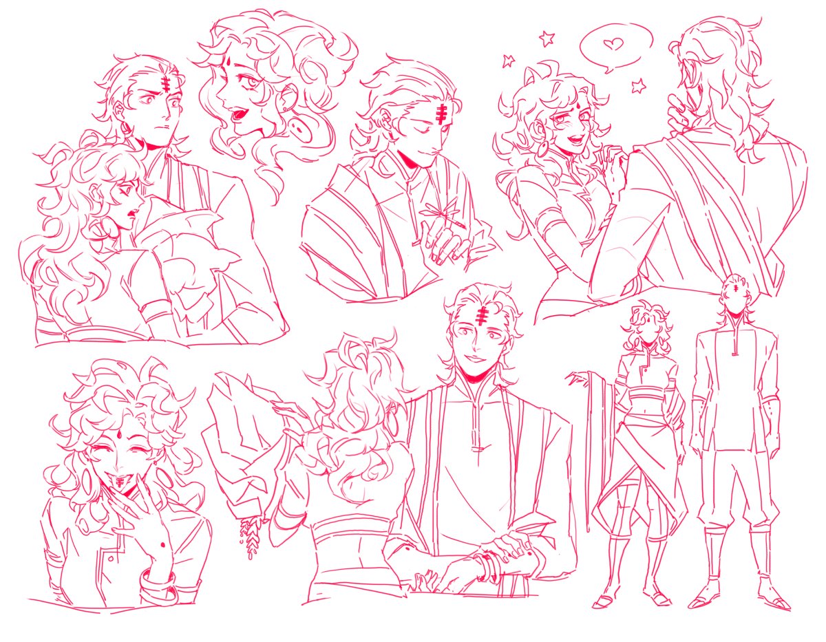 Ocs, Vijaya and Indra 🧡🍊
#art #oc #sketch