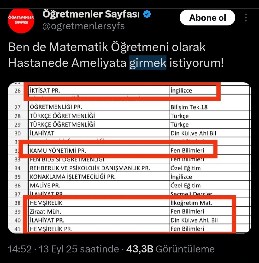 <a href="/mebpersonel/">MEB Personel</a> <a href="/AYMBASKANLIGI/">Anayasa Mahkemesi</a> 2012/931
<a href="/TC_Danistay/">Danıştay Başkanlığı</a> İDDK 2020-109 hükmüyle 657 DMK 71-74'e tâbi
gerçek #memurÖĞRETMENLER
kadro ilçelerinde okullara 
diploma unvanı EÖH sınıfına
KÜLFETSİZ geçirileceğine
öğretmen olmayan binlerce kişiye
milyarlarca sözde ders ücreti ödeniyor 
<a href="/mebpersonel/">MEB Personel</a> <a href="/tcmeb/">Millî Eğitim Bakanlığı</a>!