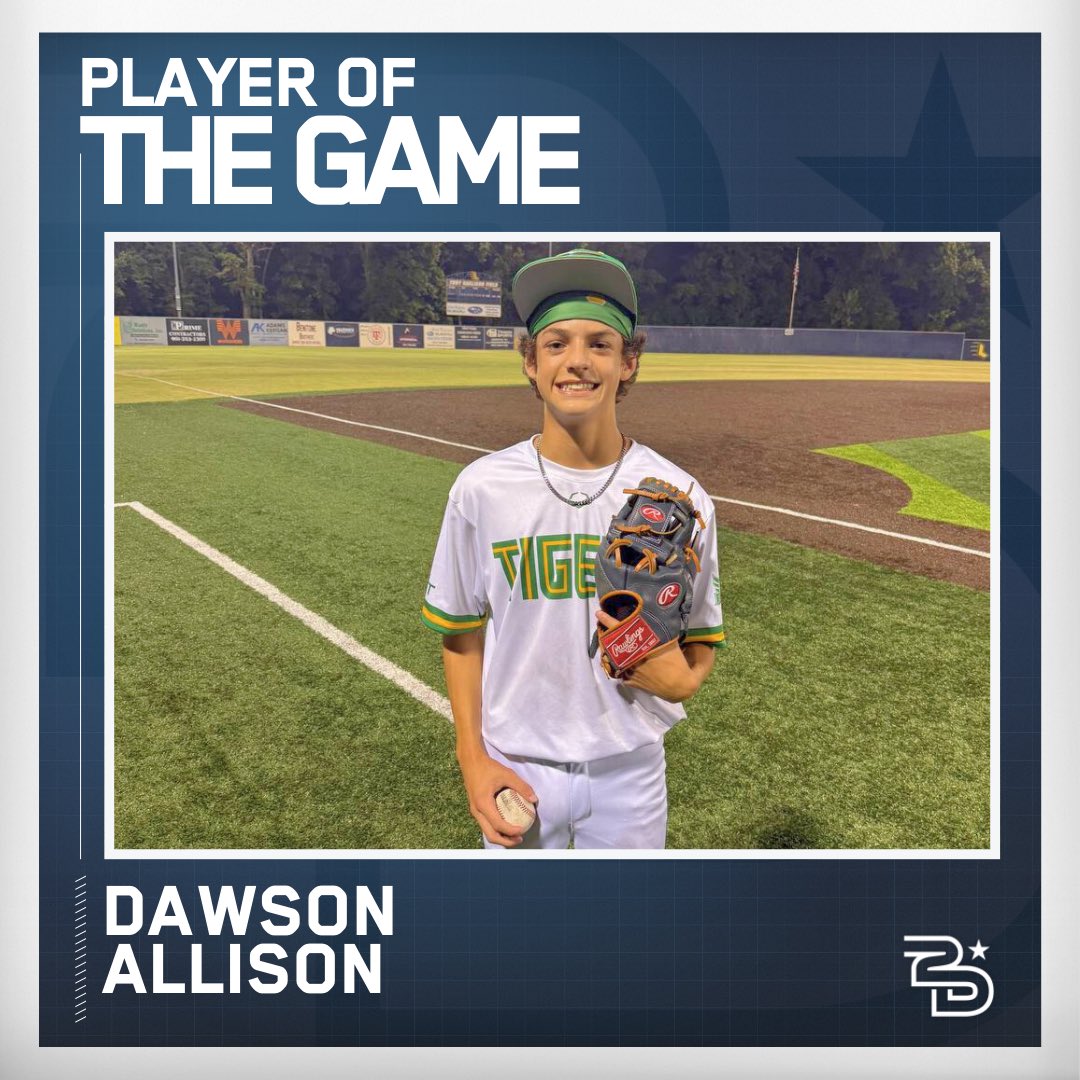 2DsportsbsbTN's tweet photo. ⭐️Player of the Game⭐️       

Dawson Allison
@Baseballmemphis     

#2DMemphis
@MarucciSports https://t.co/oswKmacfci
