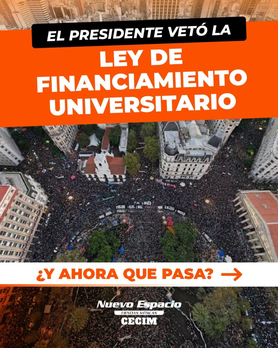 cecim_nemed's tweet photo. 📢 ¿QUÉ PASA DESPUÉS DEL VETO?
Desde el CECIM te lo contamos de manera simple: cómo sigue, qué puede decidir el Congreso y por qué es clave estar presentes el miércoles marchando. 
La salud y educación pública están en riesgo, y la fuerza para defenderlas viene de los estudiantes https://t.co/fWDjfRAVQ2