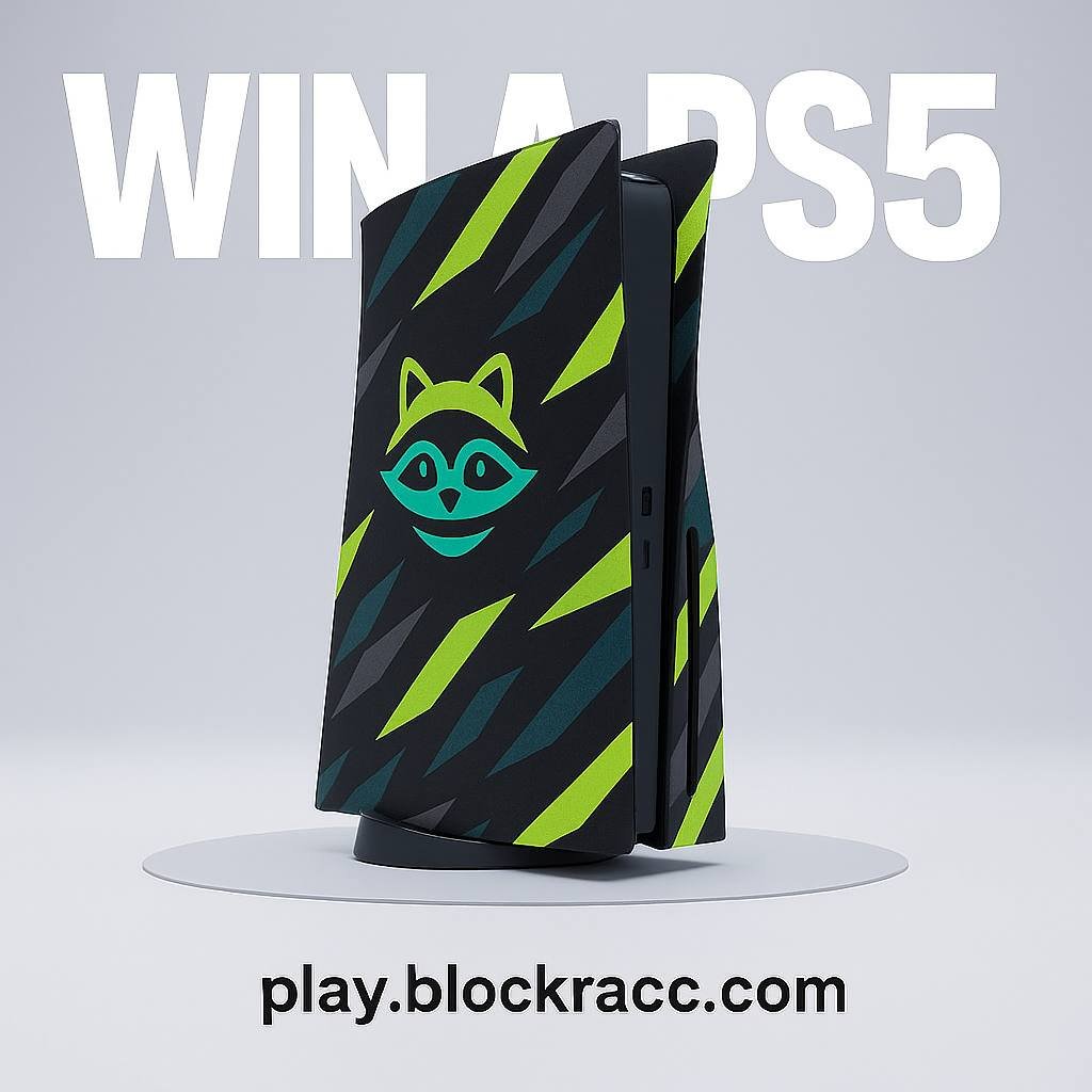 🏆 Competition Update 🏆

$BRS shareholder performance is being measured.
Only one will achieve 1st place.

Prize: A custom BlockRacc PS5.

⏰ 3 Days Left ⏰
 play.blockracc.com
