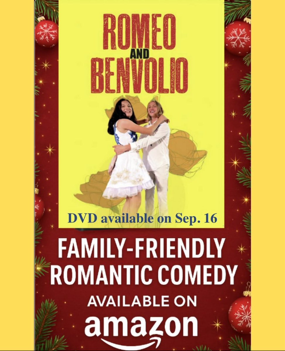 CuriousWr2023's tweet image. 🎄✨ Bring Home the Magic of “Romeo and Benvolio”! ✨🎄
Looking for a heart-warming movie the whole family can enjoy together this holiday season? 🎁 Snuggle up, pour the hot cocoa, and laugh along with Romeo and Benvolio — an award-winning romantic comedy filled with charm!